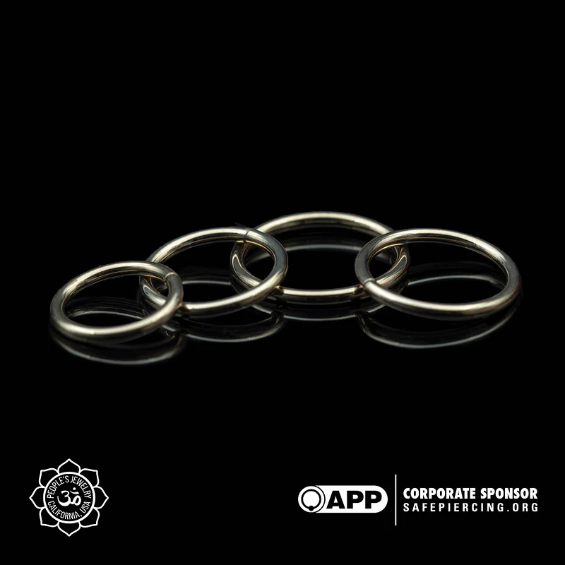 14k Rose Gold and White Gold Seam Rings by Peoples Jewelry - Image 3