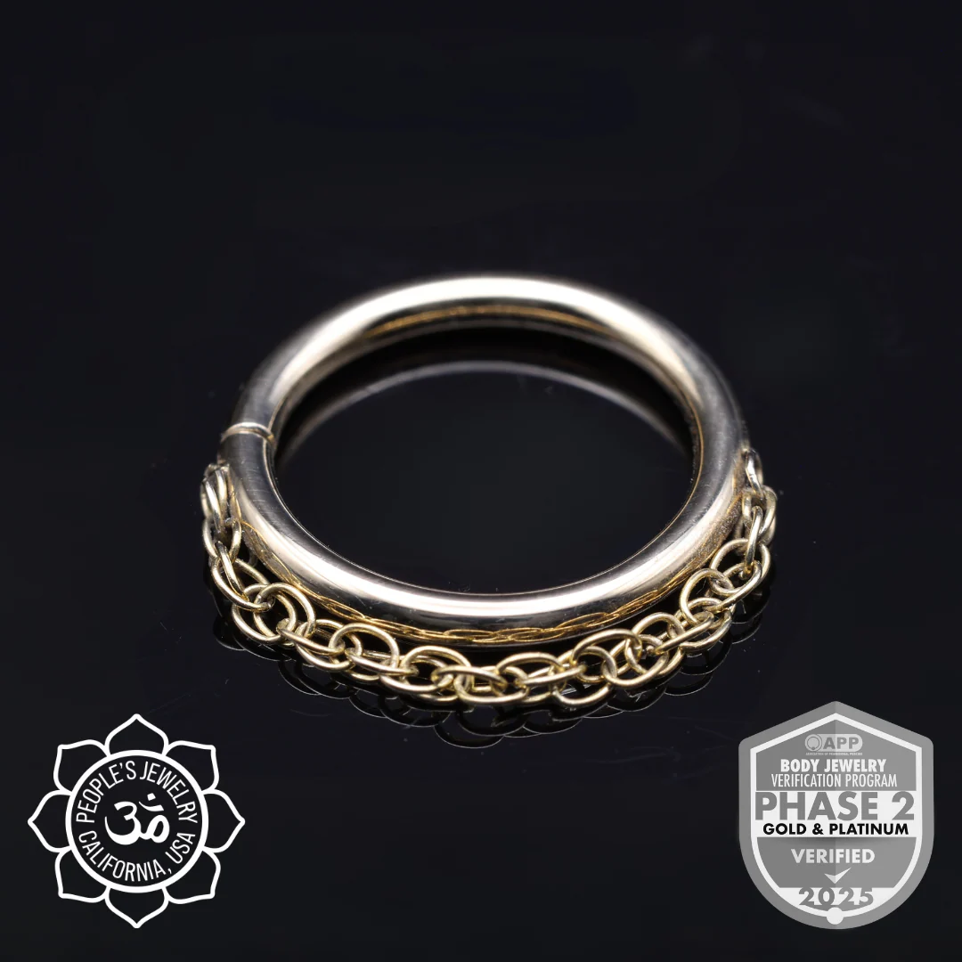14k Yellow Gold Chain Rings - People's Jewelry - Image 2