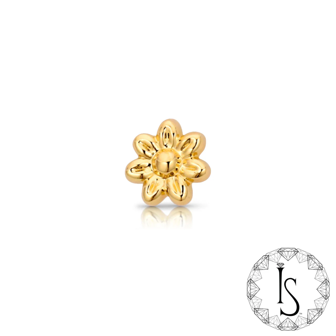 18k Gold 4mm Flower End - Industrial Strength