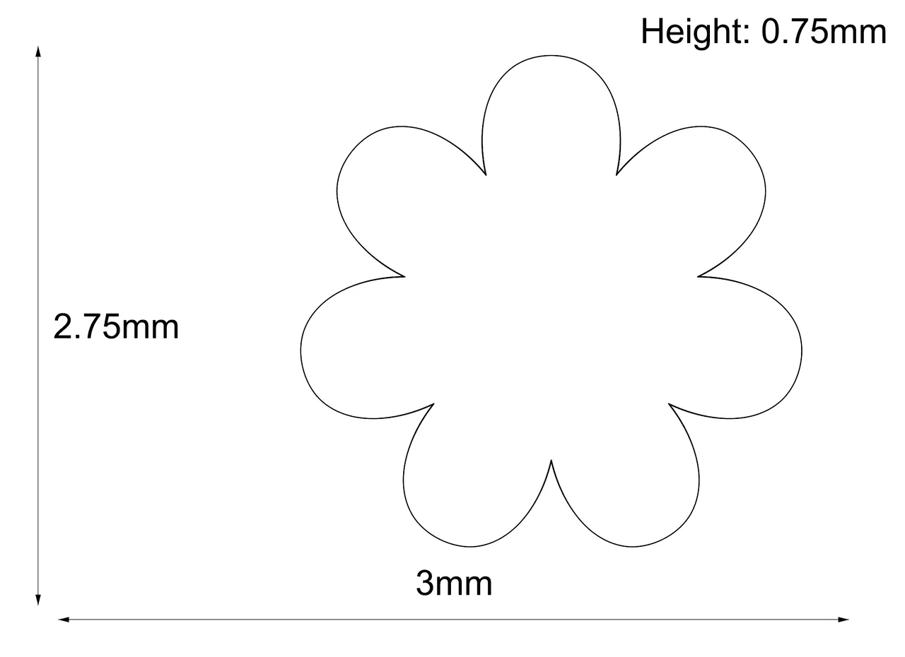 18k Gold 3mm Flower End - Industrial Strength - Image 2