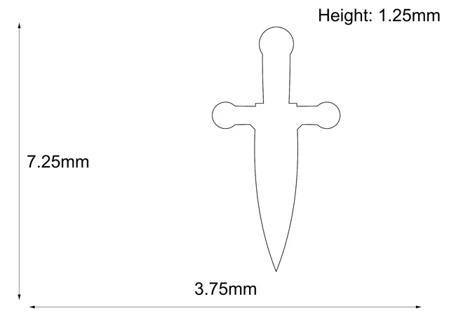 Threadless 18k Gold Dagger End - Industrial Strength - Image 2