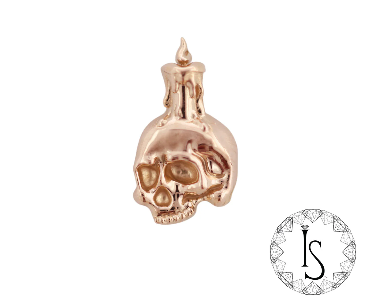 18k Gold Skull Candle End - Industrial Strength - Image 2
