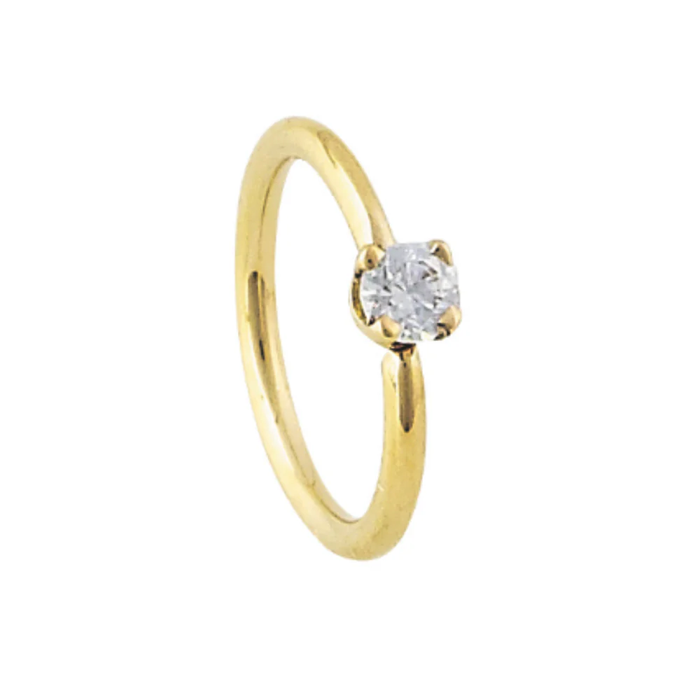 Fixed Prong Ring with 2mm stone by Body Gems