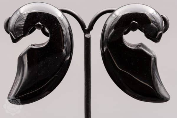 Black Agate Stone Wing Weights by Peoples Jewelry