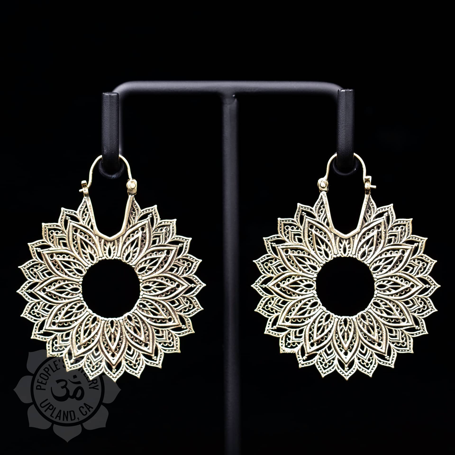 Brass Bloom Earrings by Peoples Jewelry - Image 3