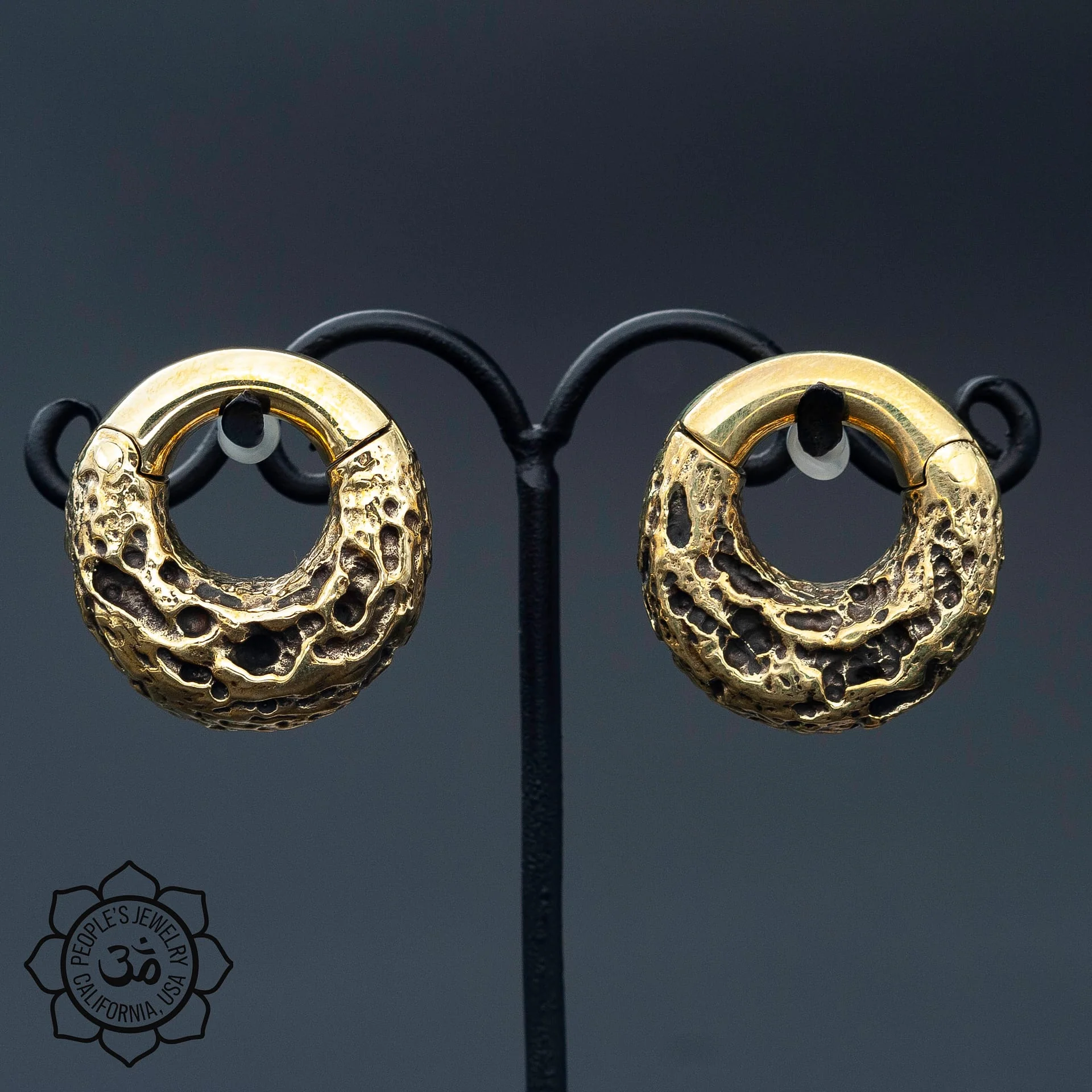 Brass Crescent Moon Clickers by Peoples Jewelry - Image 2
