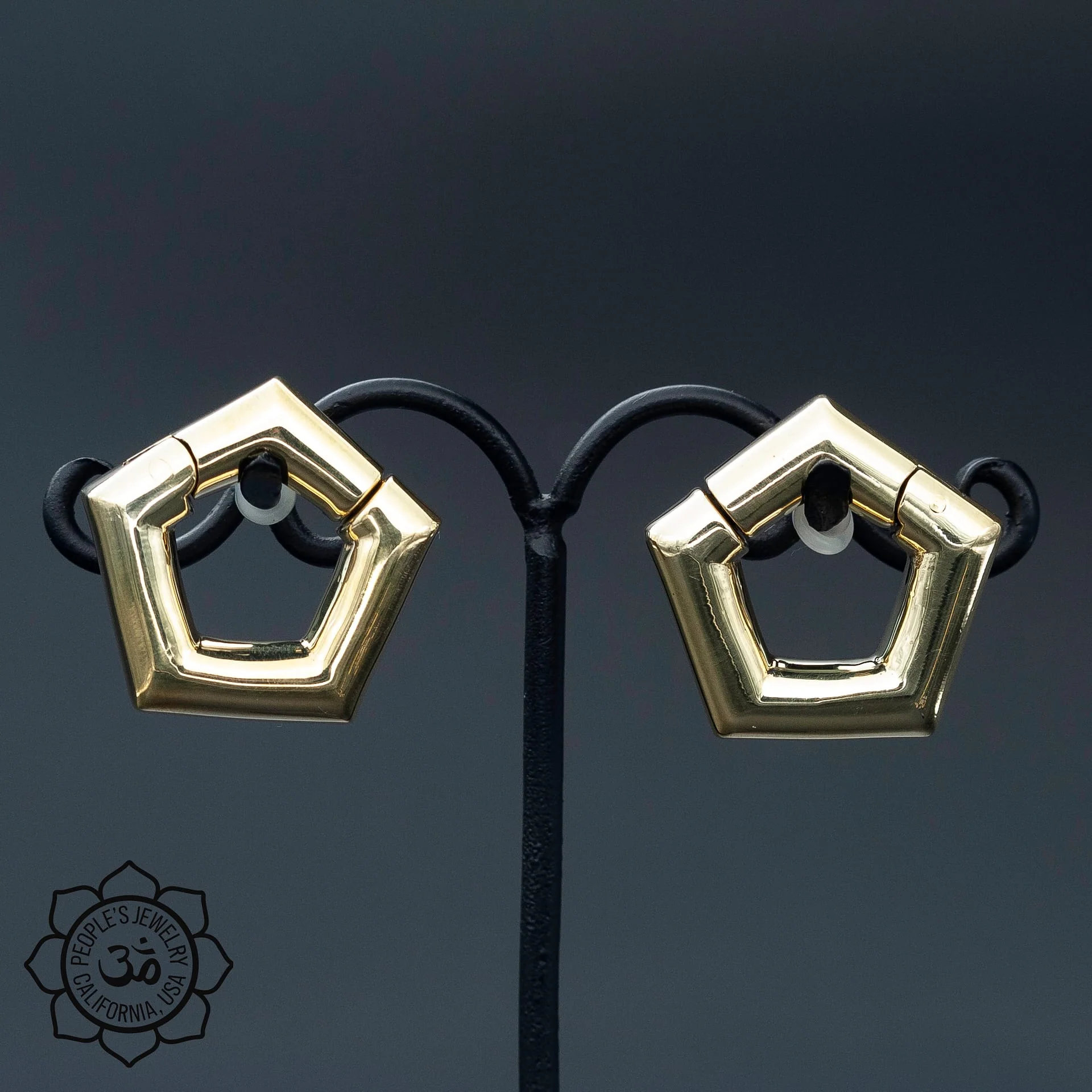 Brass Pentagon Clickers by Peoples Jewelry