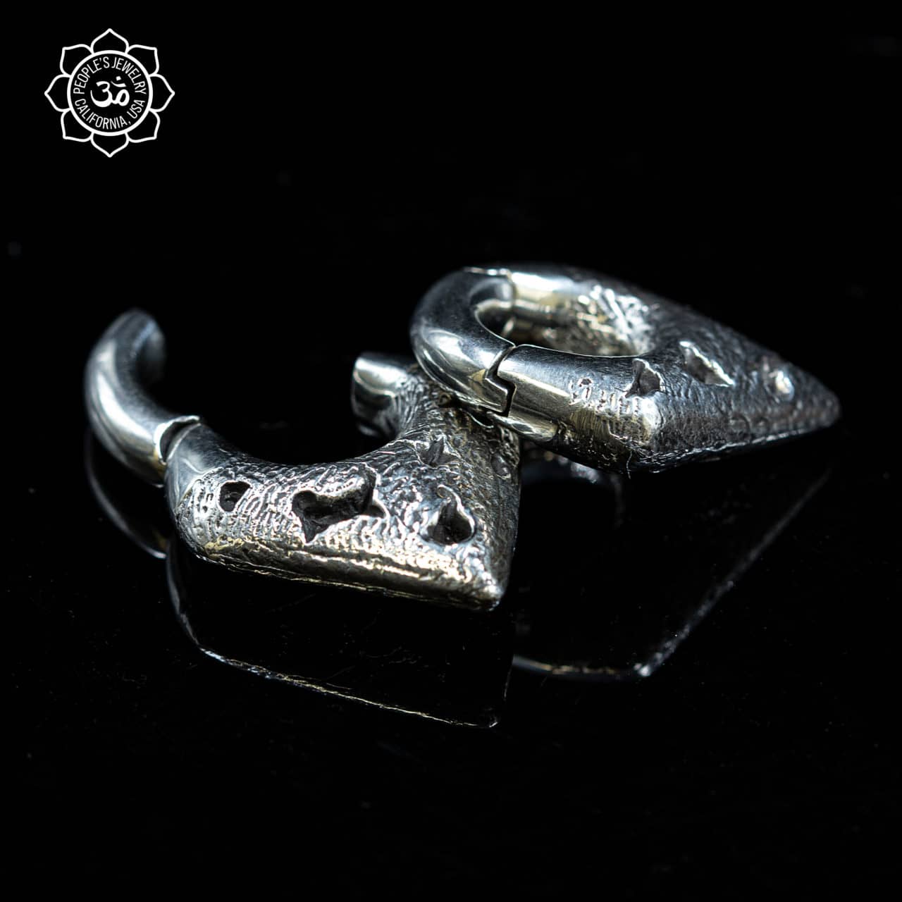 Brass Triangle Crater Clickers by Peoples Jewelry - Image 2