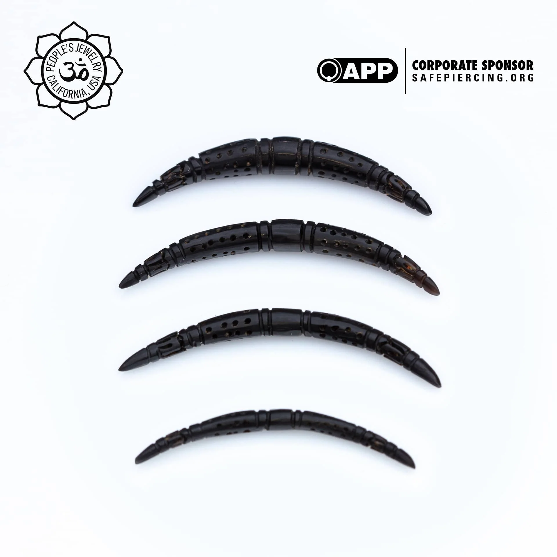 Carved Flower Horn Tusks by Peoples Jewelry - Image 2