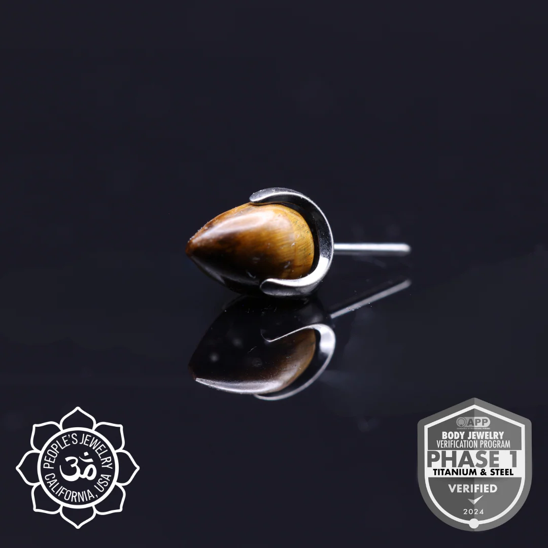 Claw-Set Natural Stone 4mm Bullets by Peoples Jewelry - Image 12