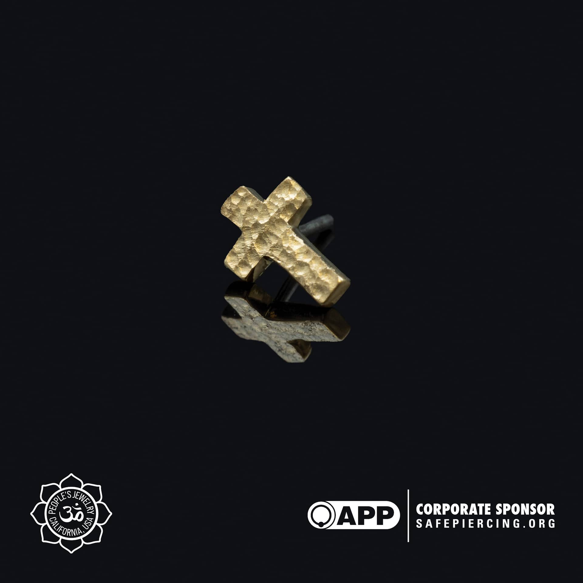 14k Gold Cross Threadless End by Peoples Jewelry - Image 2