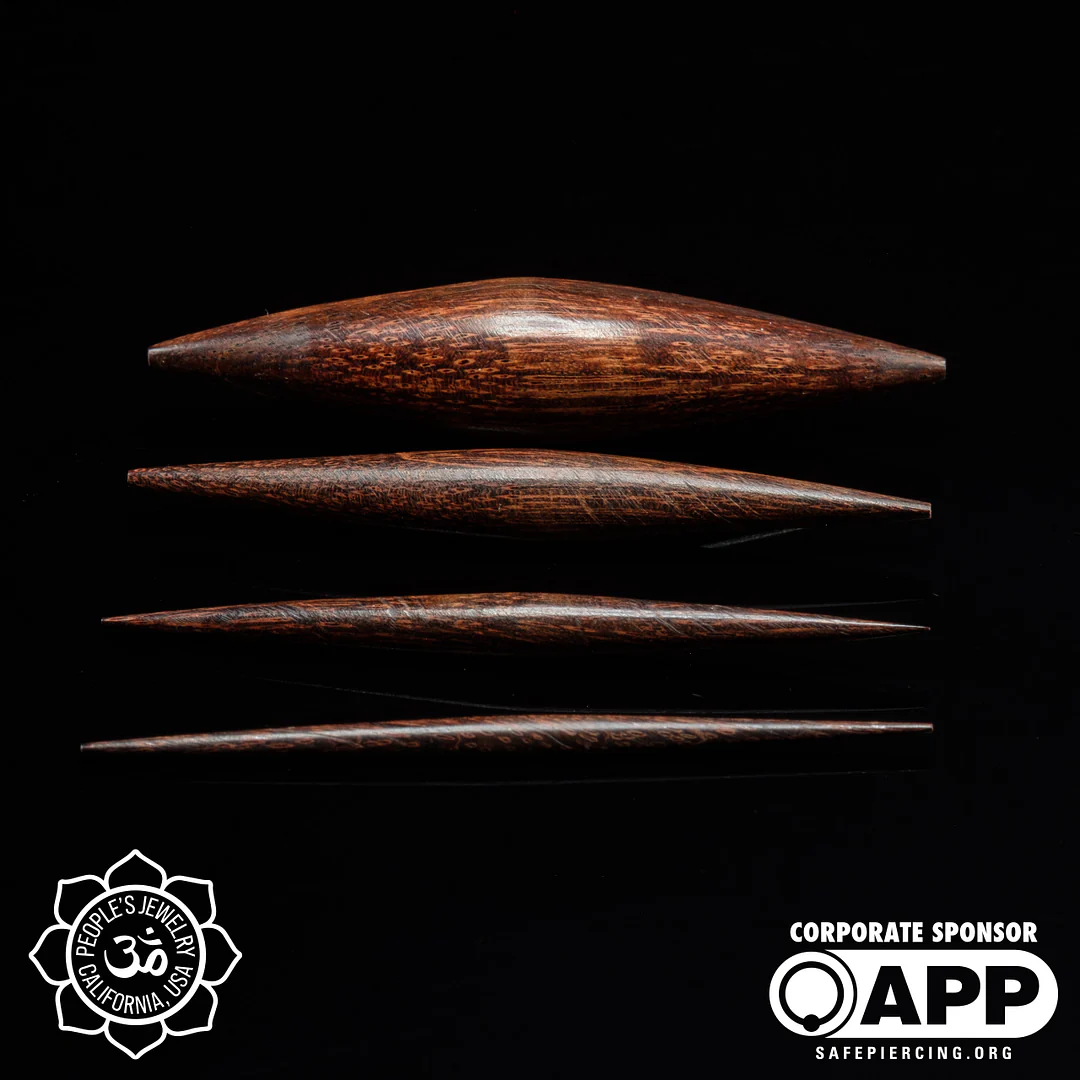 Dark Tamarind Wood Spikes by People's Jewelry