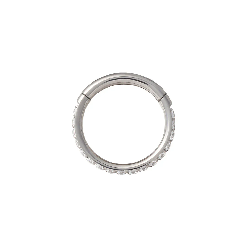 Diablo Organics - Titanium Clicker - Side Facing Clear CZ