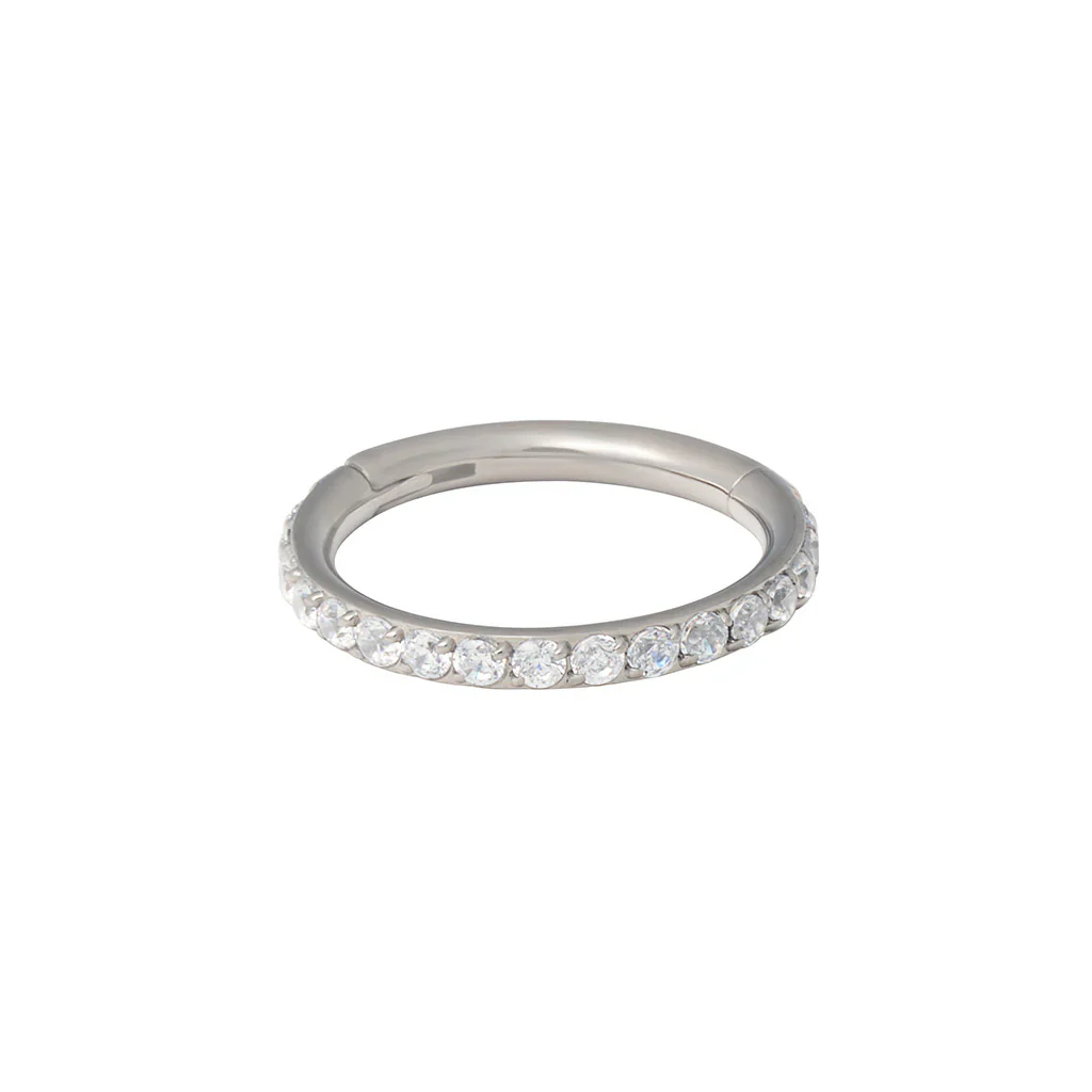 Diablo Organics - Titanium Clicker - Side Facing Clear CZ - Image 2