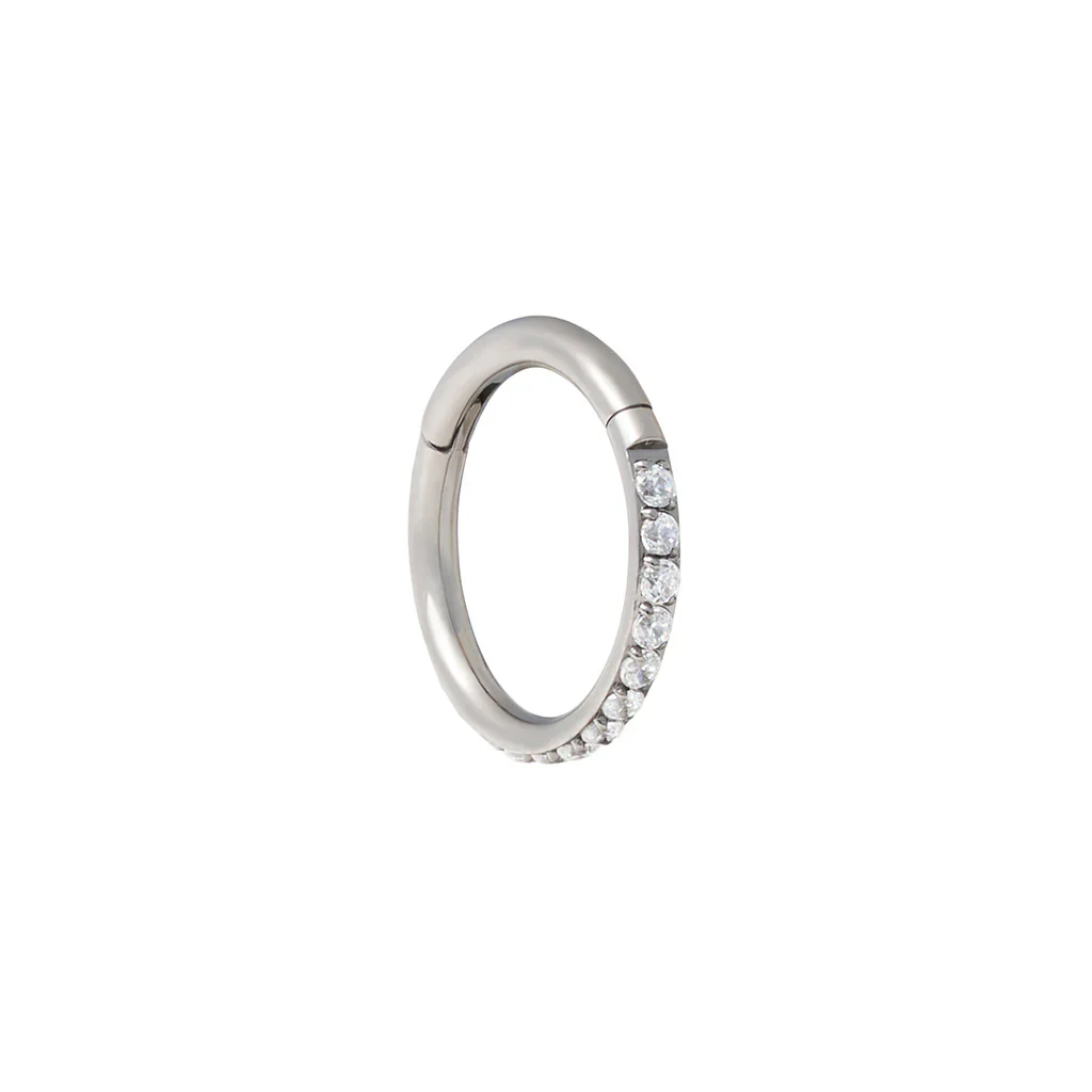 Diablo Organics - Titanium Clicker - Side Facing Clear CZ - Image 3