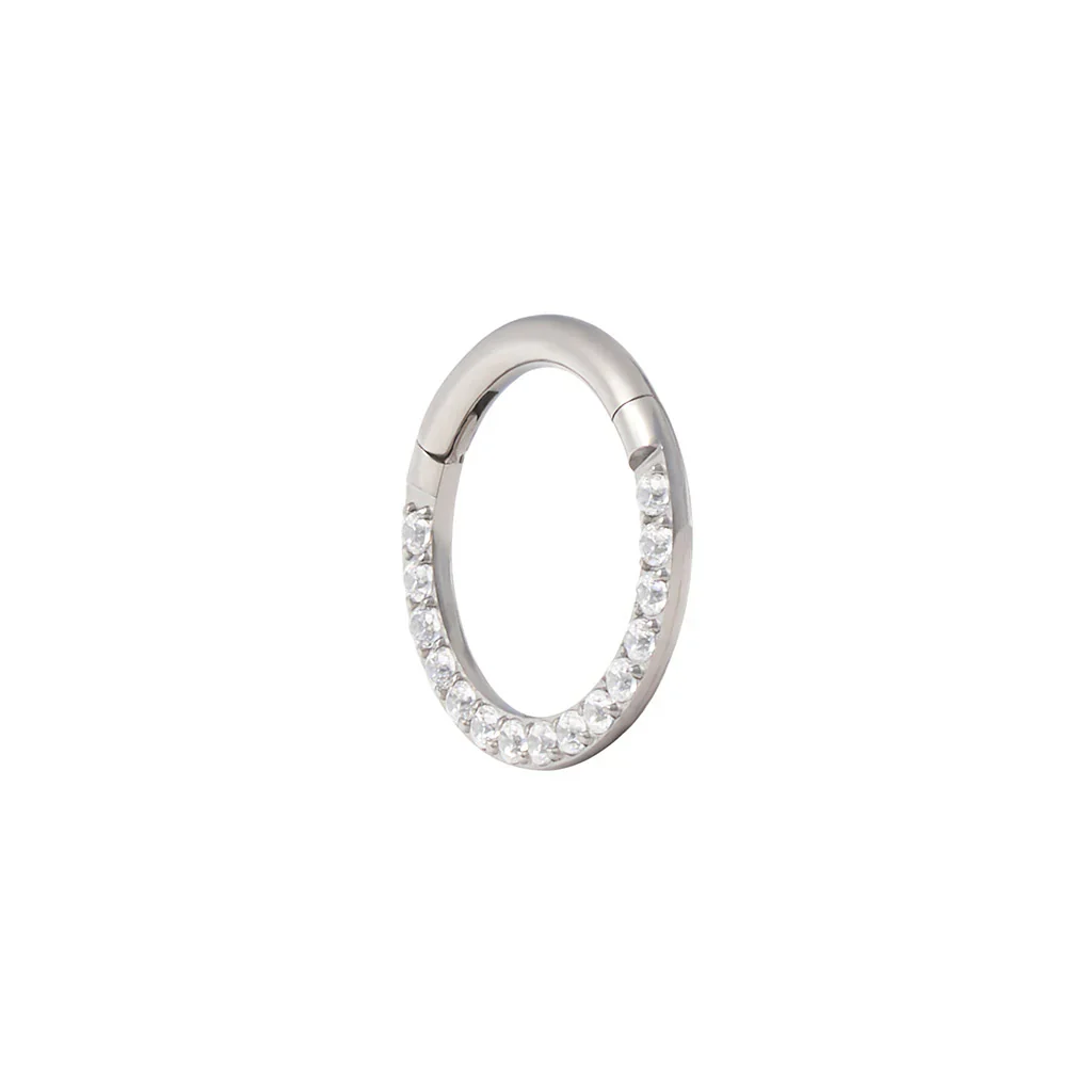 Diablo Organics - Titanium Clicker - Front Facing Clear CZ - Image 3