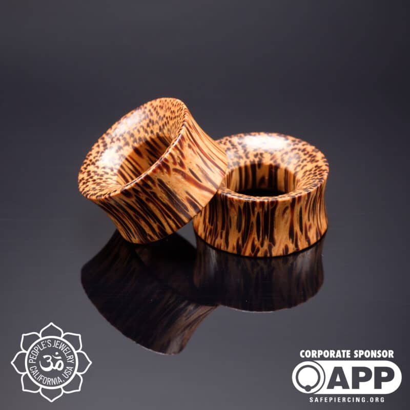 Double Flare Palm Wood Eyelets by Peoples Jewelry - Image 3