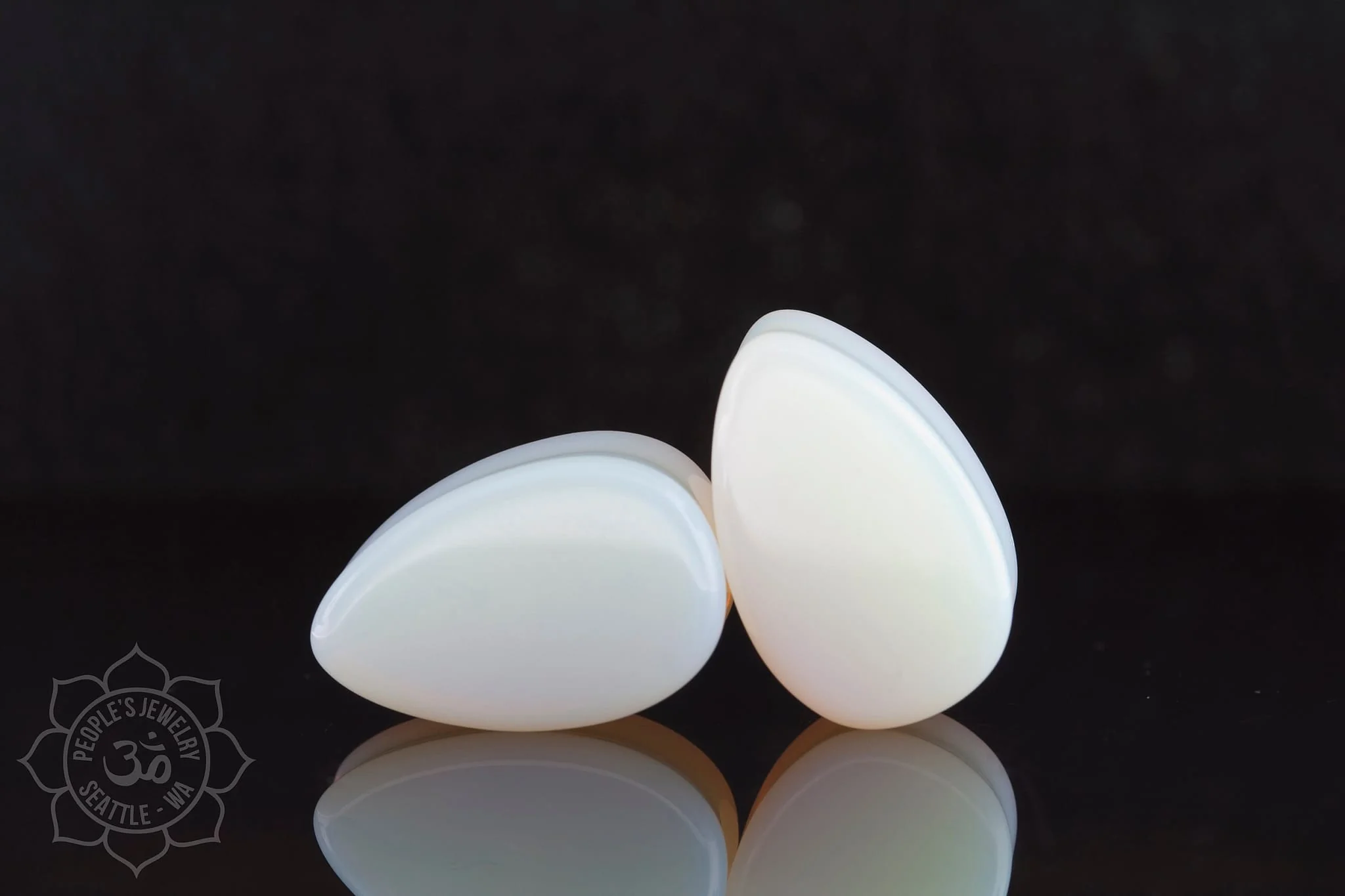 Double Flared Opalite Teardrops by Peoples Jewelry - Image 2