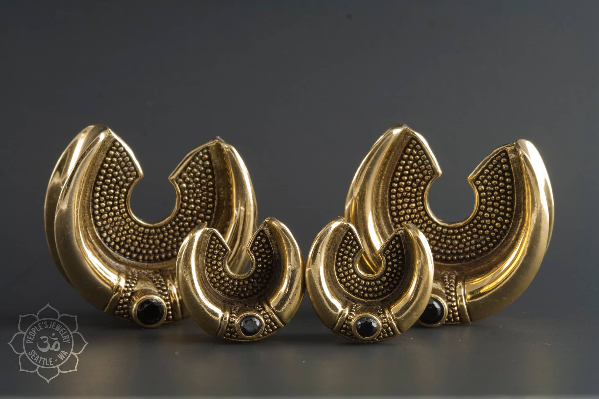 Flower Spreaders with Onyx by Peoples Jewelry - Image 3