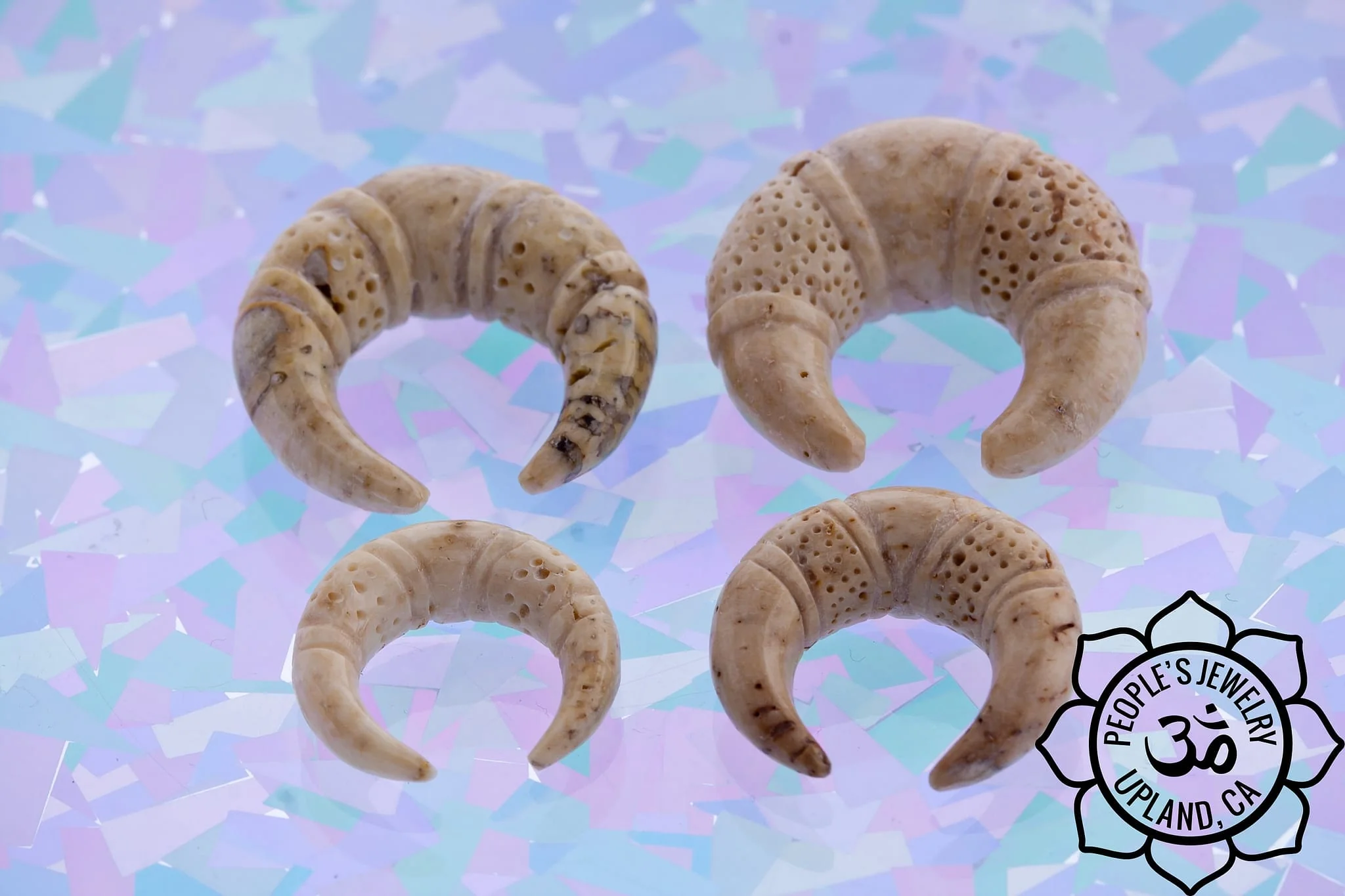 Fossilized Bone Carved Septum Pincher by Peoples Jewelry - Image 2
