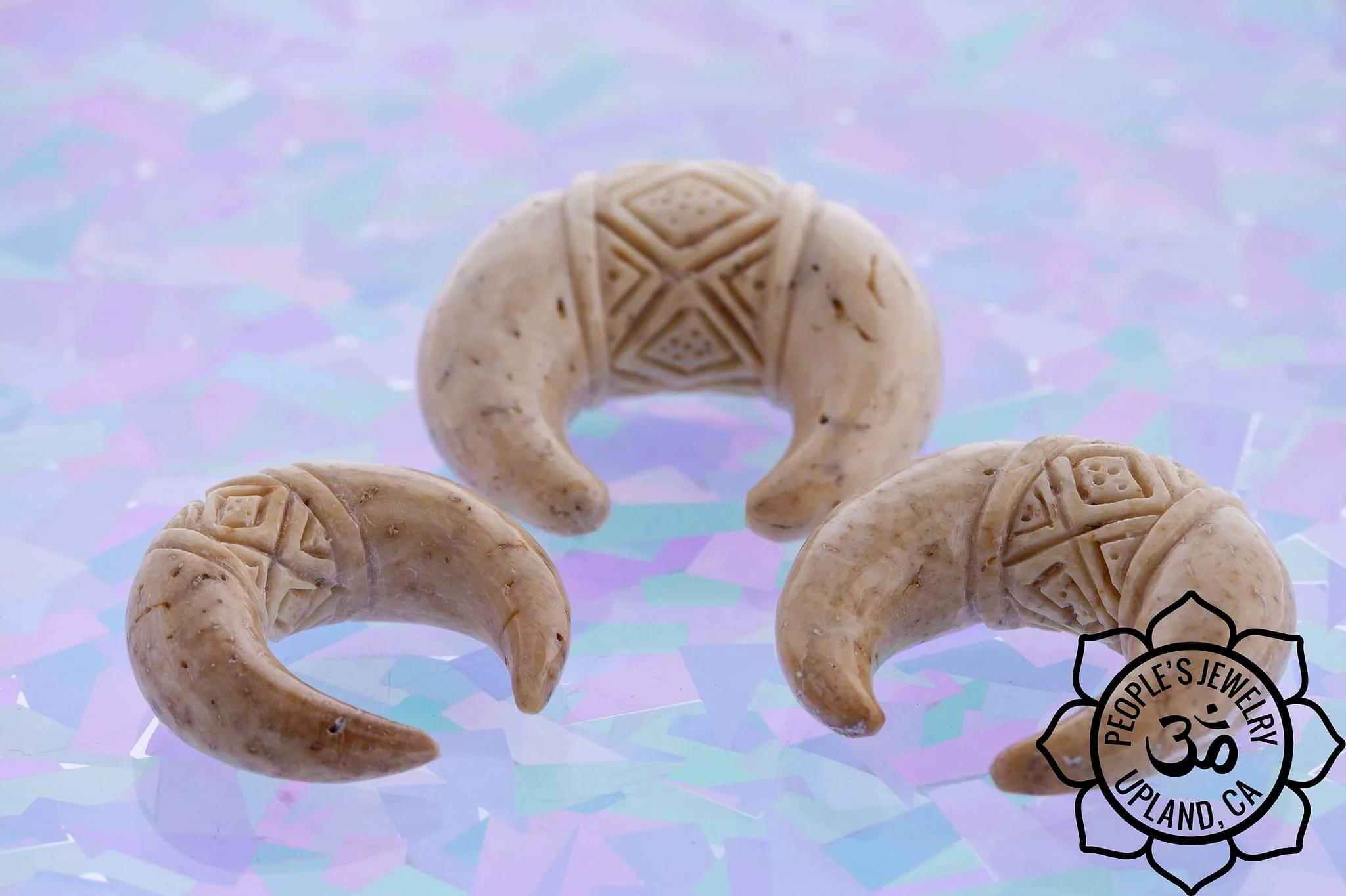 Fossilized Bone Carved Septum Pincher by Peoples Jewelry - Image 3