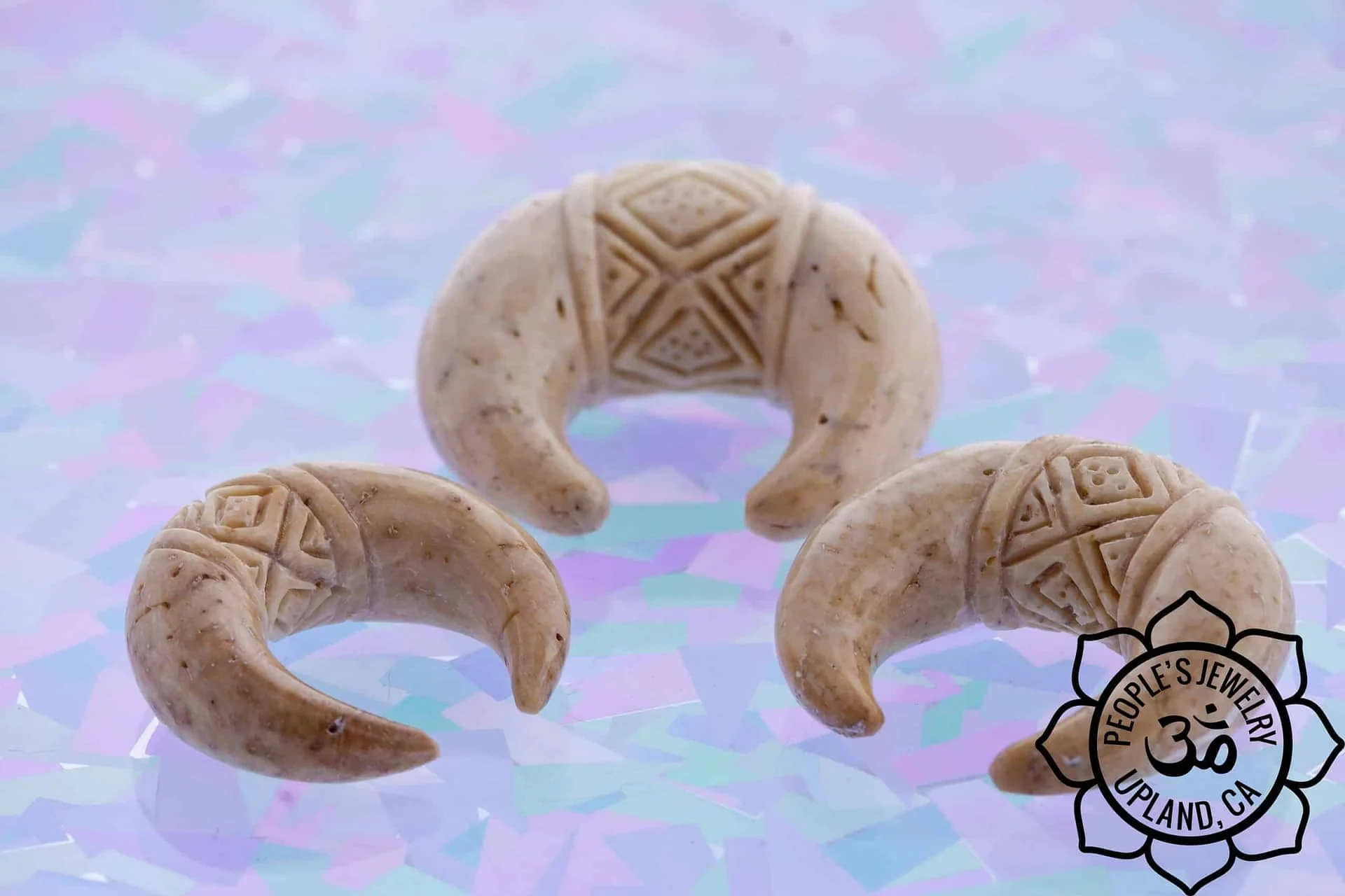 Fossilized Bone Carved Septum Pincher by Peoples Jewelry - Image 5