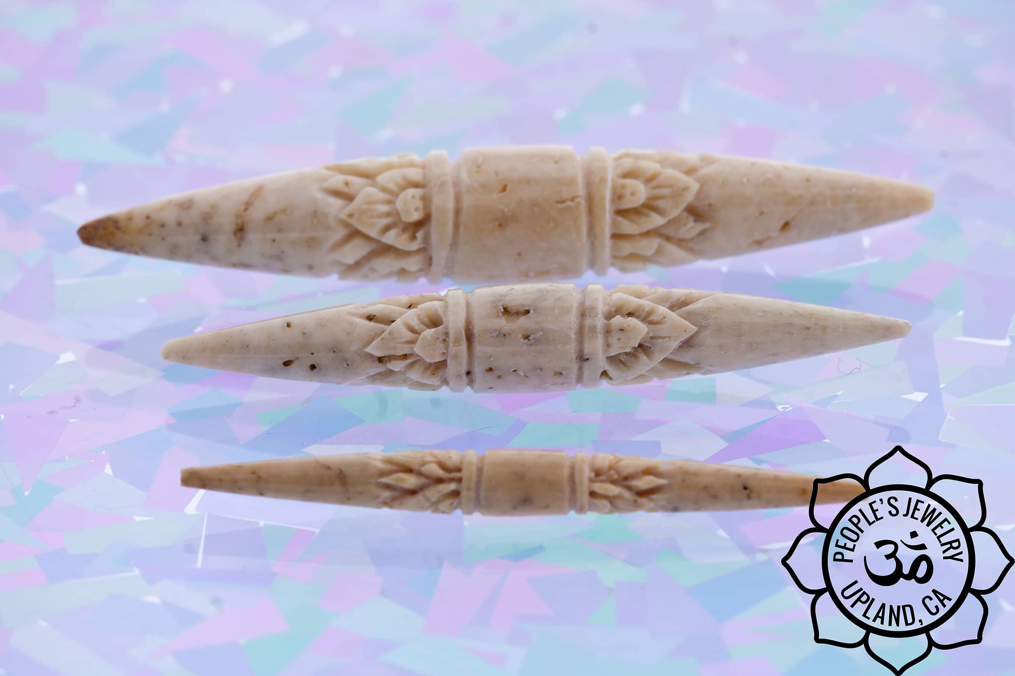 Fossilized Bone Septum Spikes by Peoples Jewelry