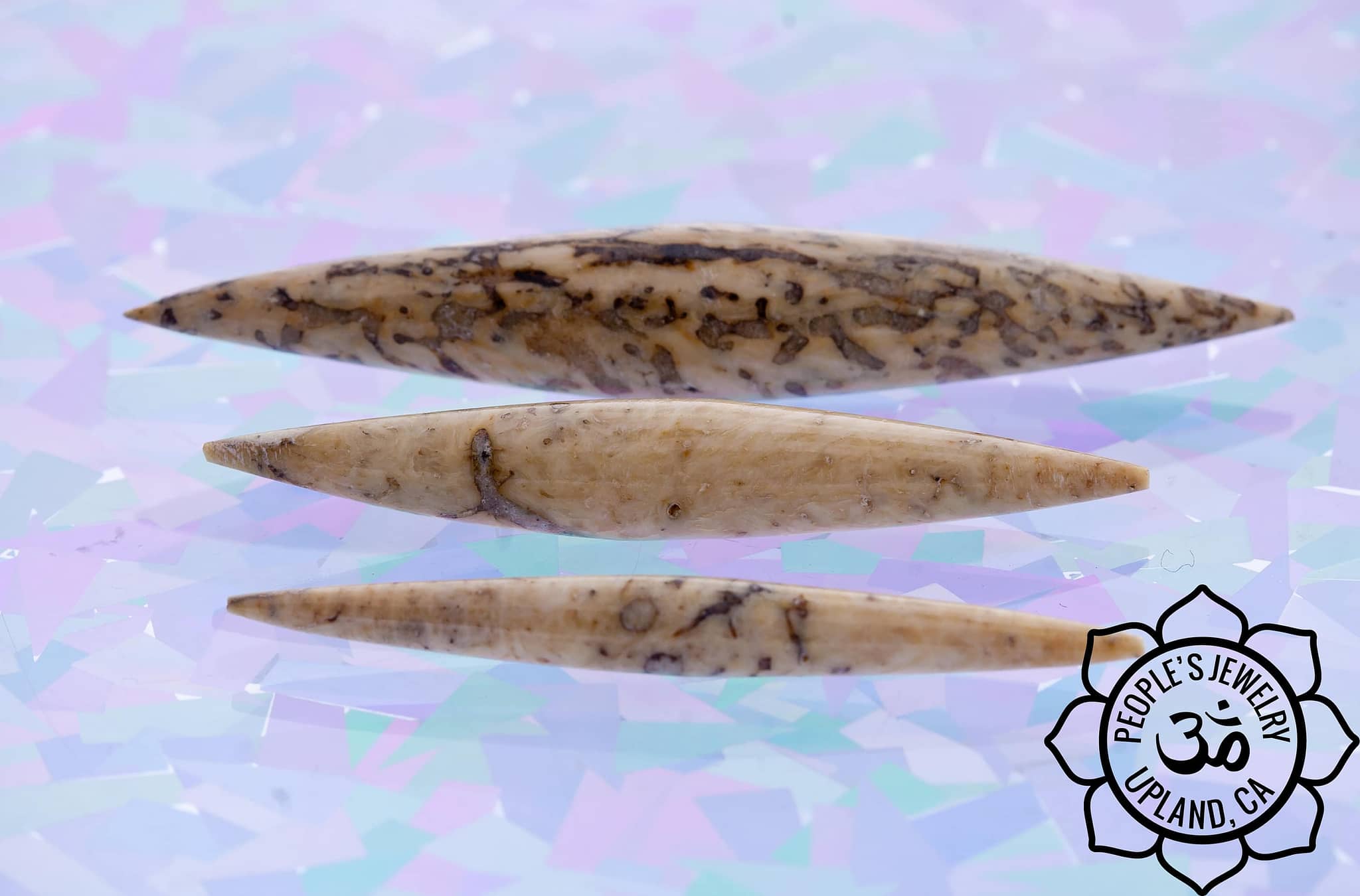 Fossilized Bone Septum Spikes by Peoples Jewelry - Image 2