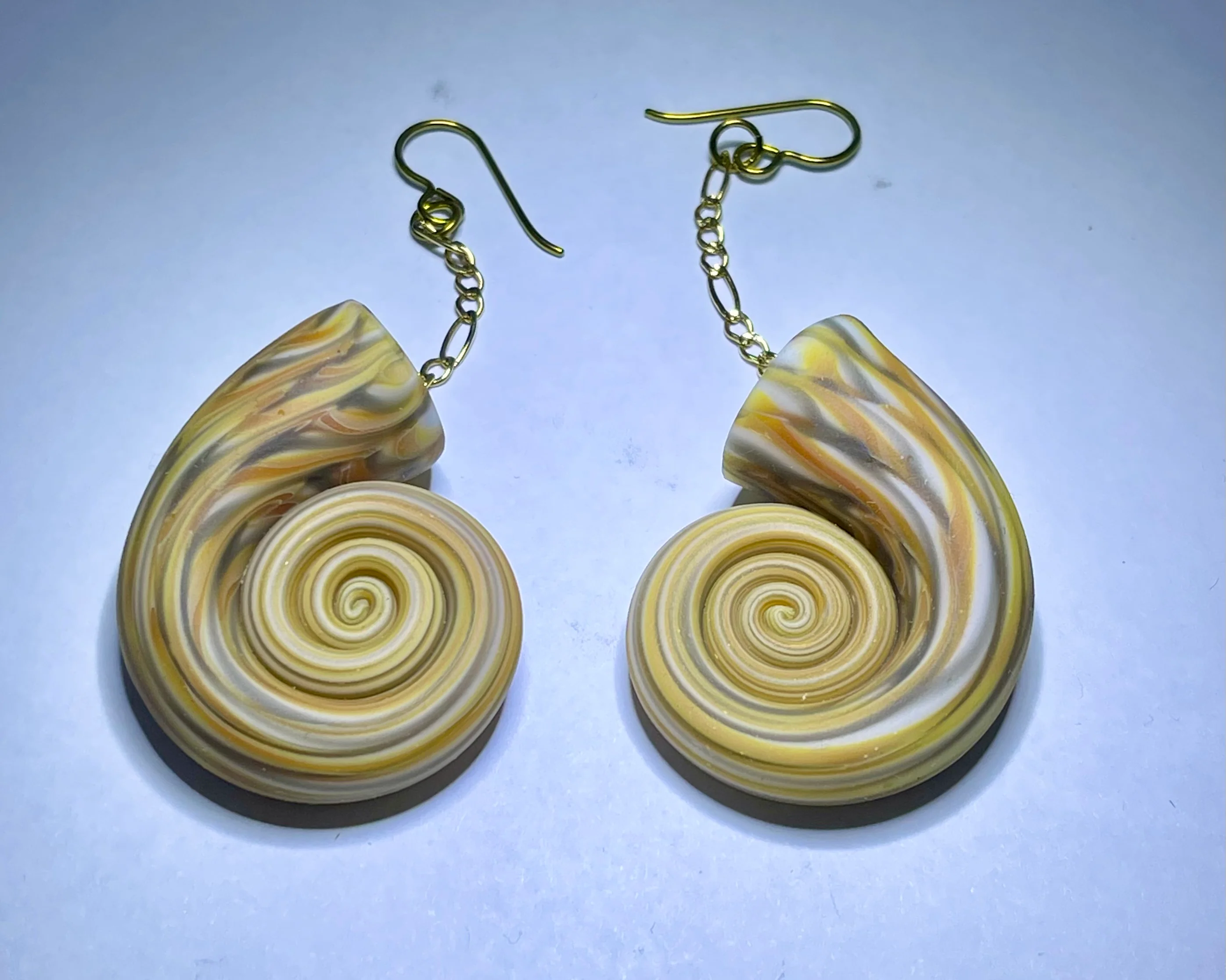 Gorilla Glass Venus Nautilus Earrings - "Desire" - Image 2