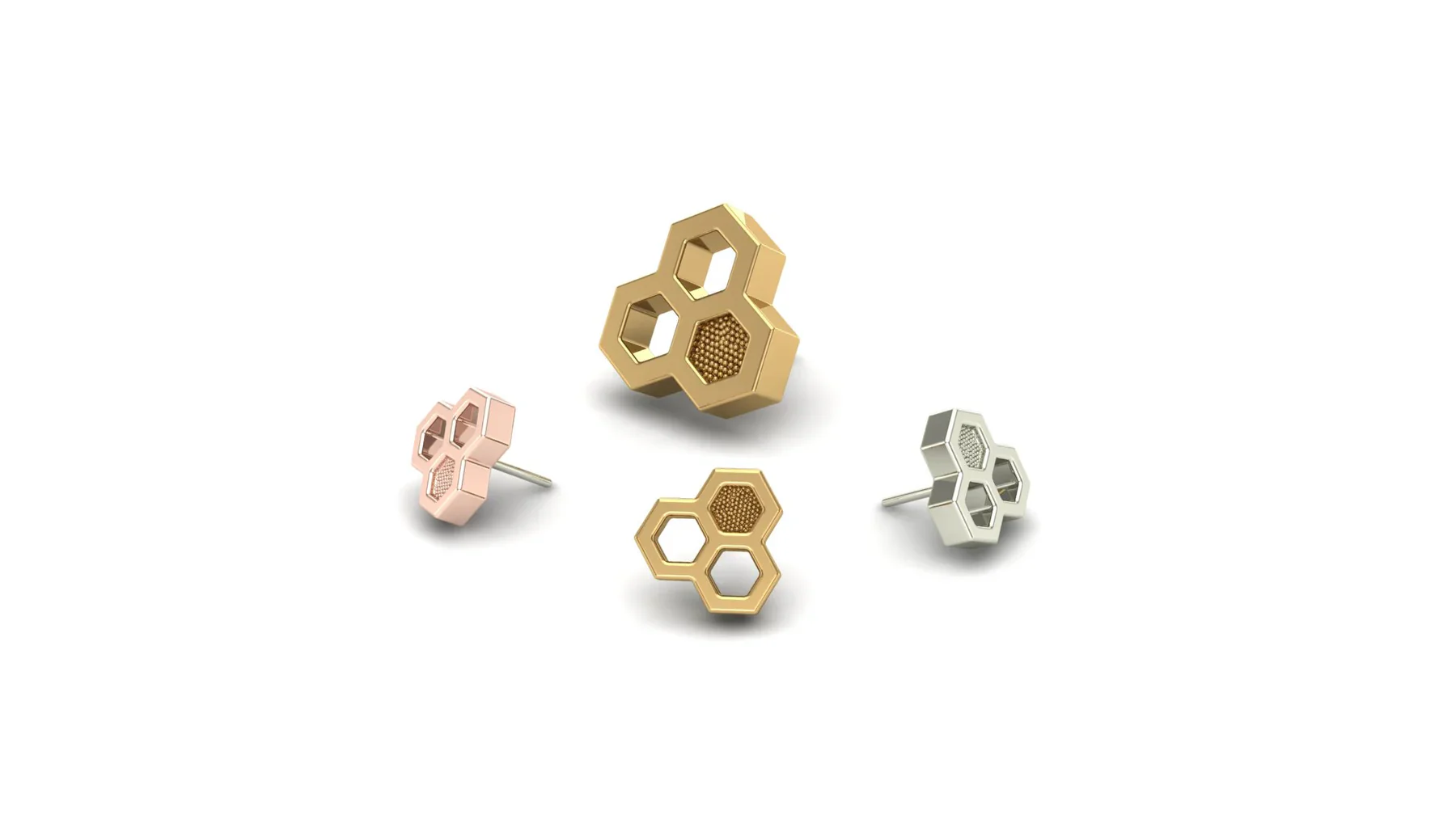 Triple Honeycomb - Mushroom Body Jewelry