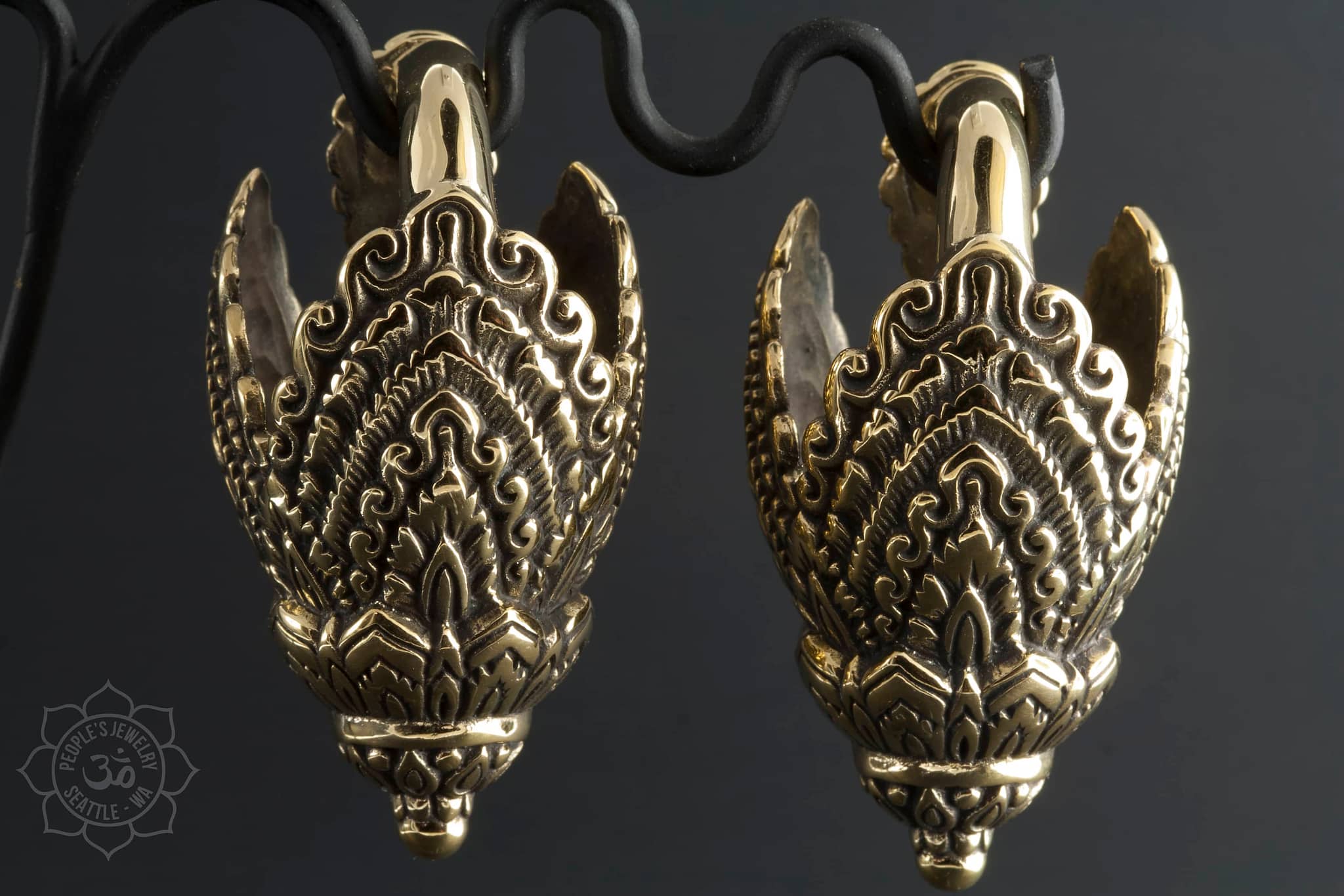 Naga Brass Ear Weights by Peoples Jewelry - Image 2