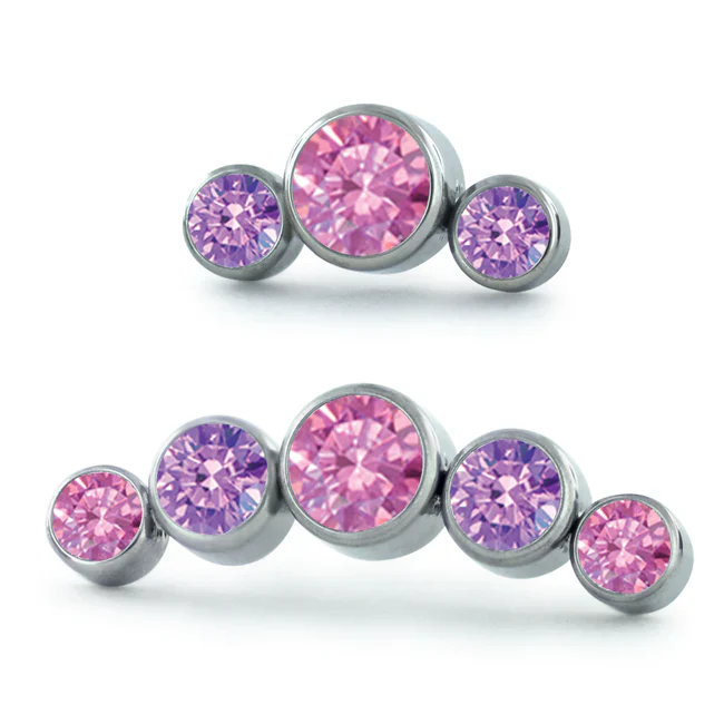 Neometal - Dreamland Bezel Set Gem Cluster - Curved - Image 2