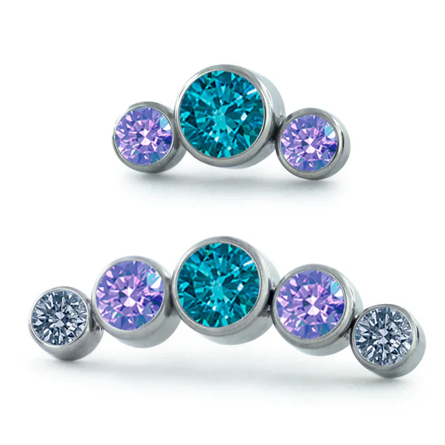 Neometal - Dreamland Bezel Set Gem Cluster - Curved - Image 3