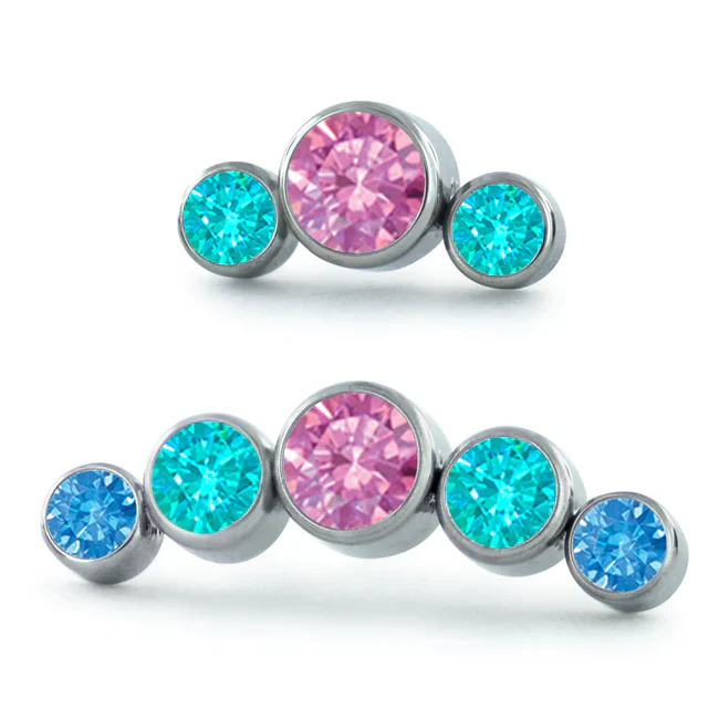 Neometal - Dreamland Bezel Set Gem Cluster - Curved - Image 5