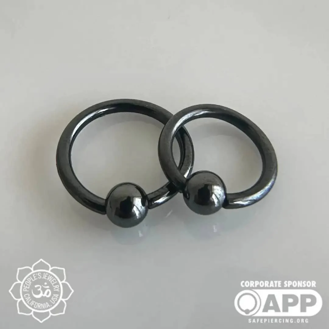 Niobium Captive Bead Rings by Peoples Jewelry - Image 4