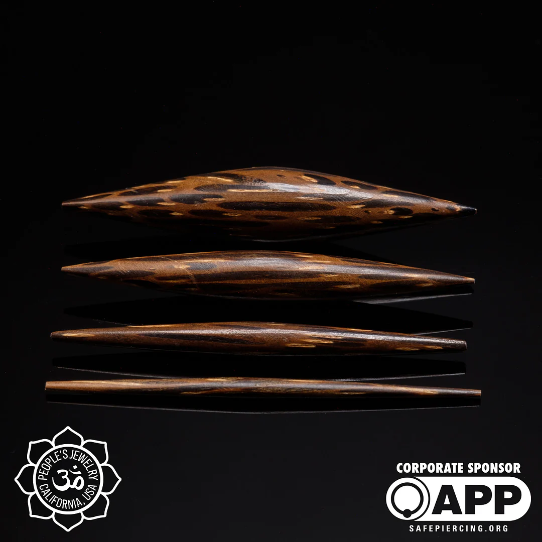 Dark Palm Wood Spikes by People's Jewelry