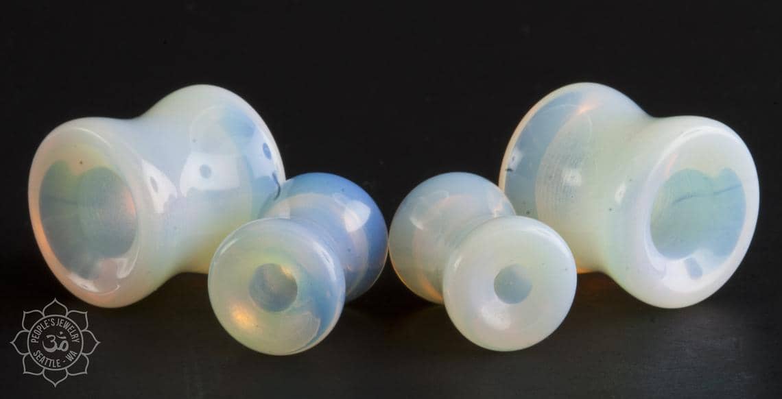 Double Flared Opalite Glass Eyelets by Peoples Jewelry - Image 2