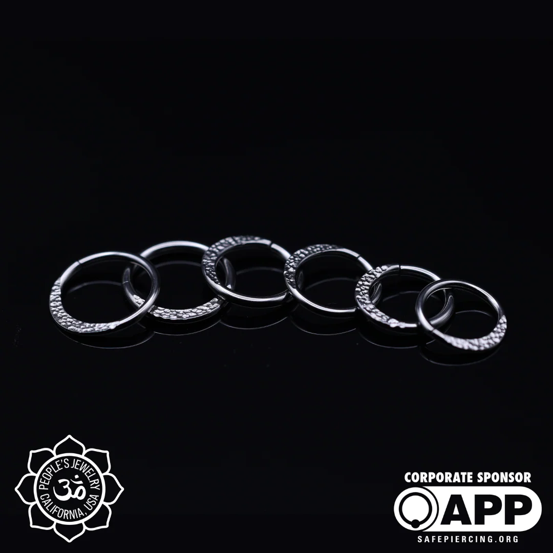 Peoples Jewelry Flattened Niobium Seam Rings