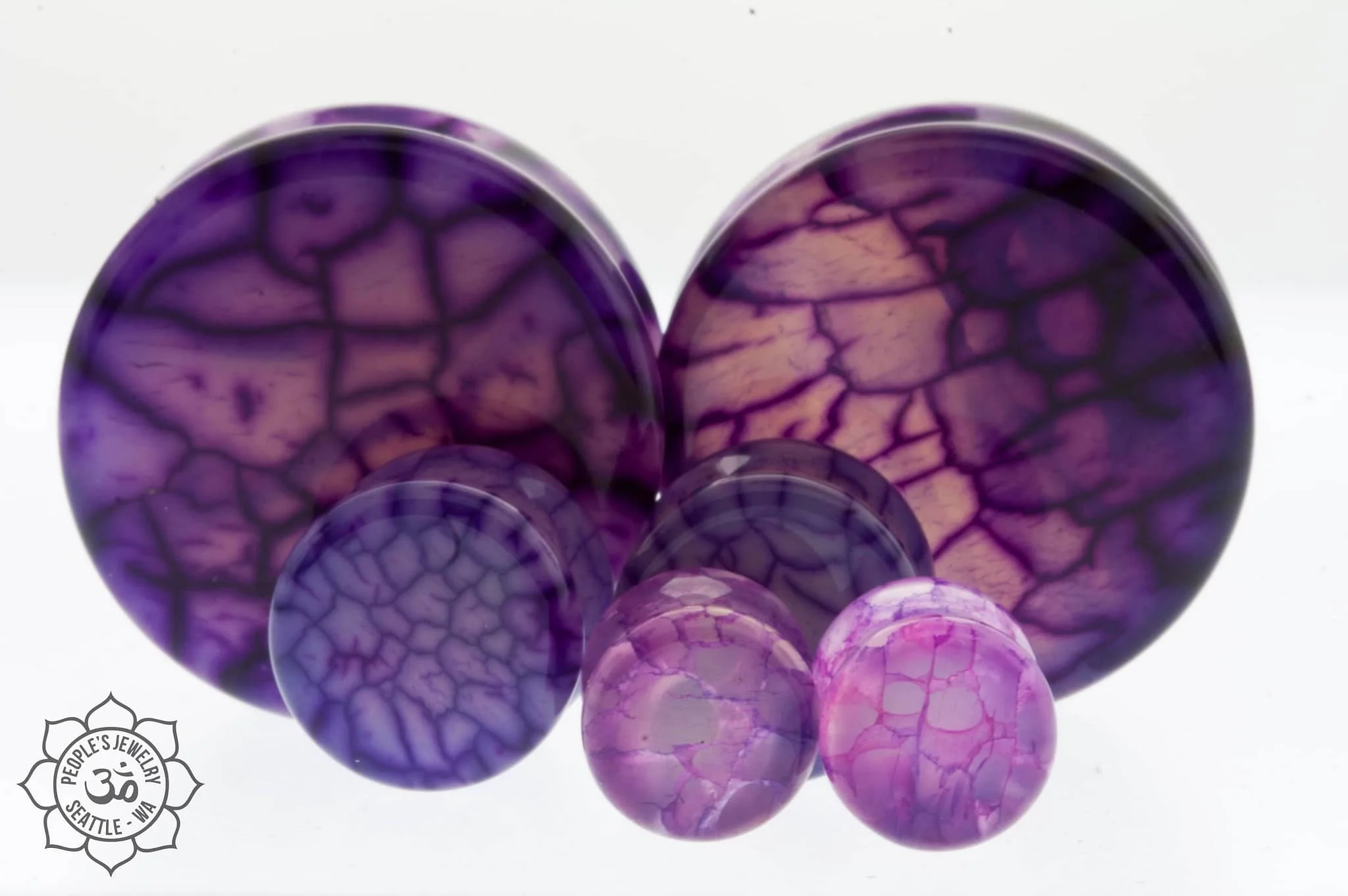 Purple Dragon Vein Plugs by Peoples Jewelry