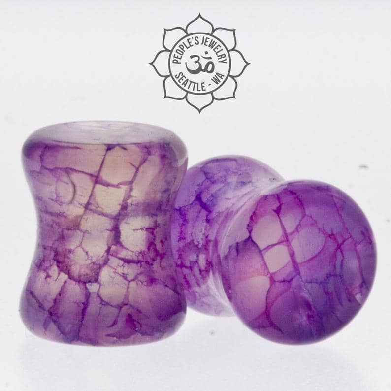 Purple Dragon Vein Plugs by Peoples Jewelry - Image 4