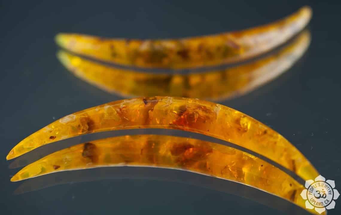 Reconstituted Amber Curved Tusks - Image 2