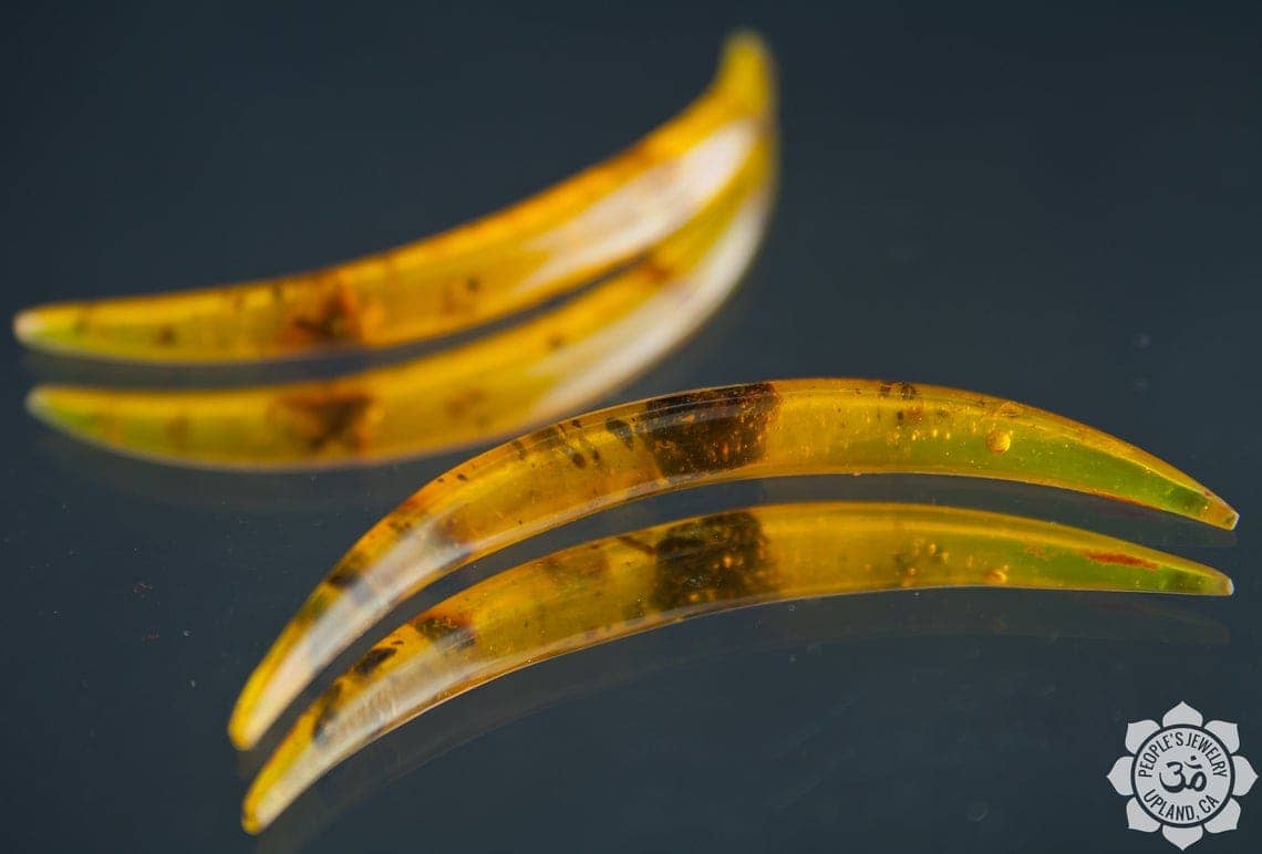 Reconstituted Amber Curved Tusks - Image 4