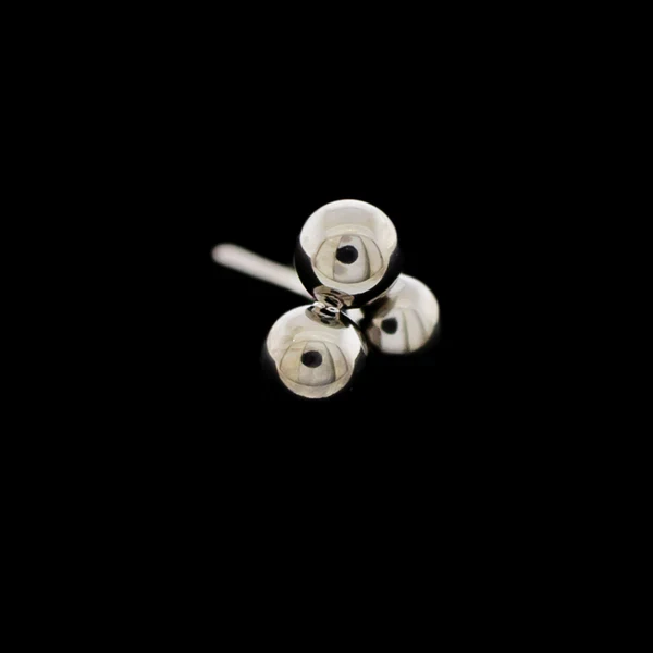 Sabine (TriBead 4mm) Titanium Threadless End by Khrysos