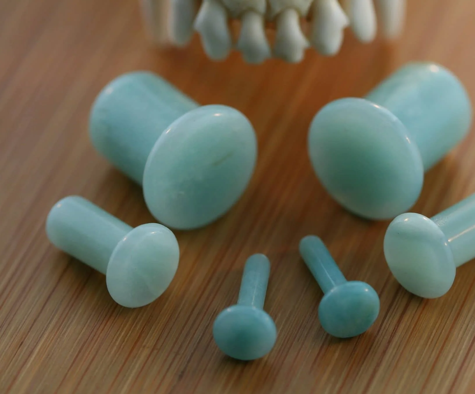 Single Flare Amazonite Plugs - Image 3
