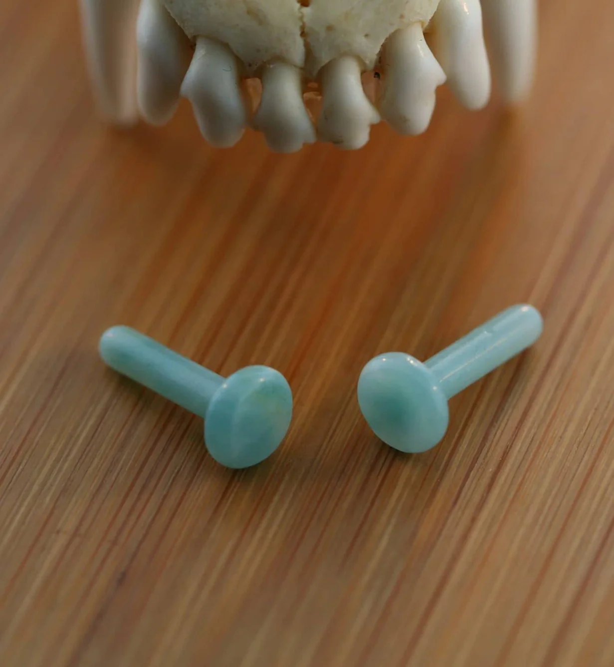Single Flare Amazonite Plugs - Image 4