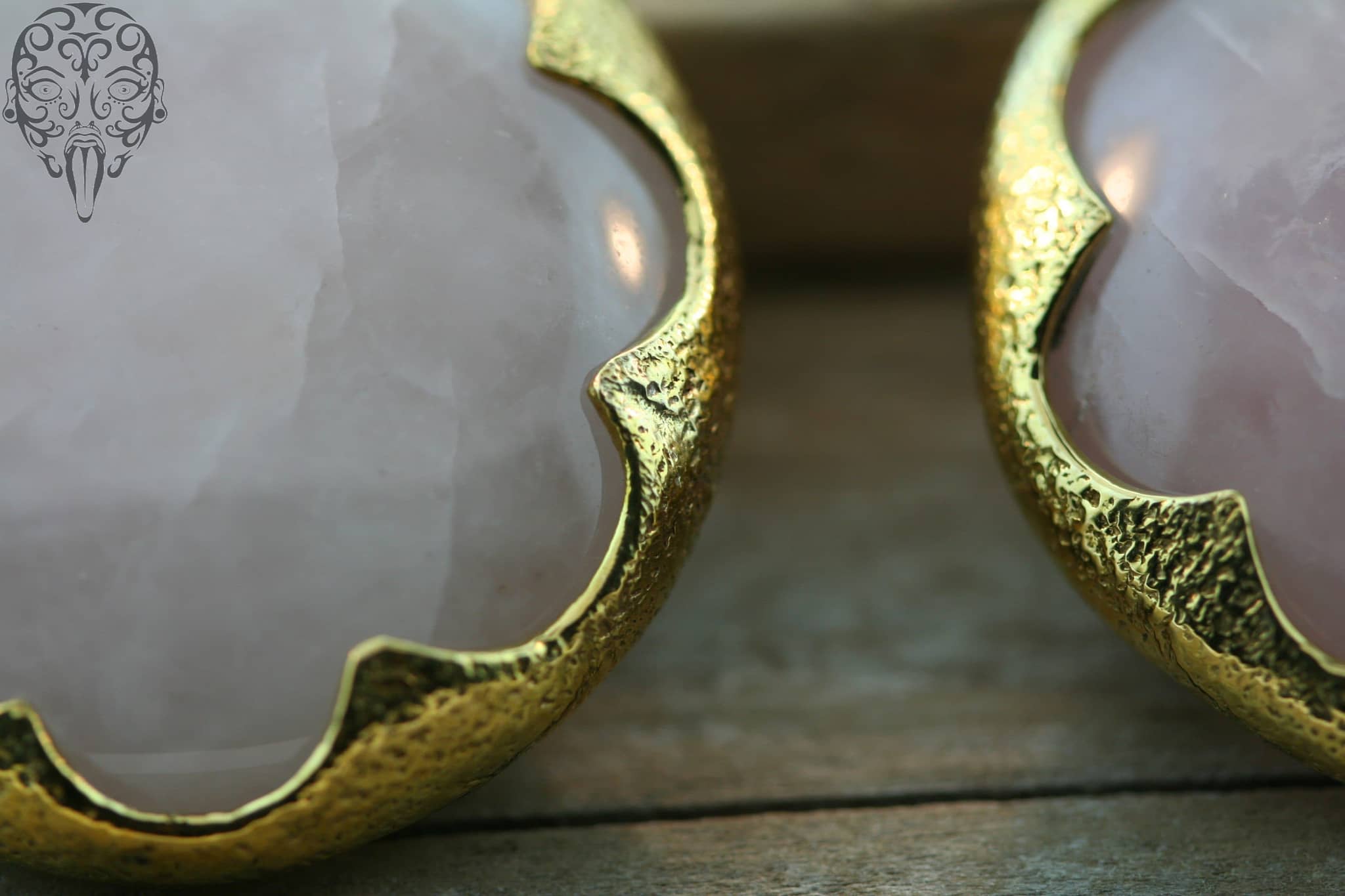 Solid Brass Rose Quartz Round Stone Cushions - Small by Diablo Organics - Image 2