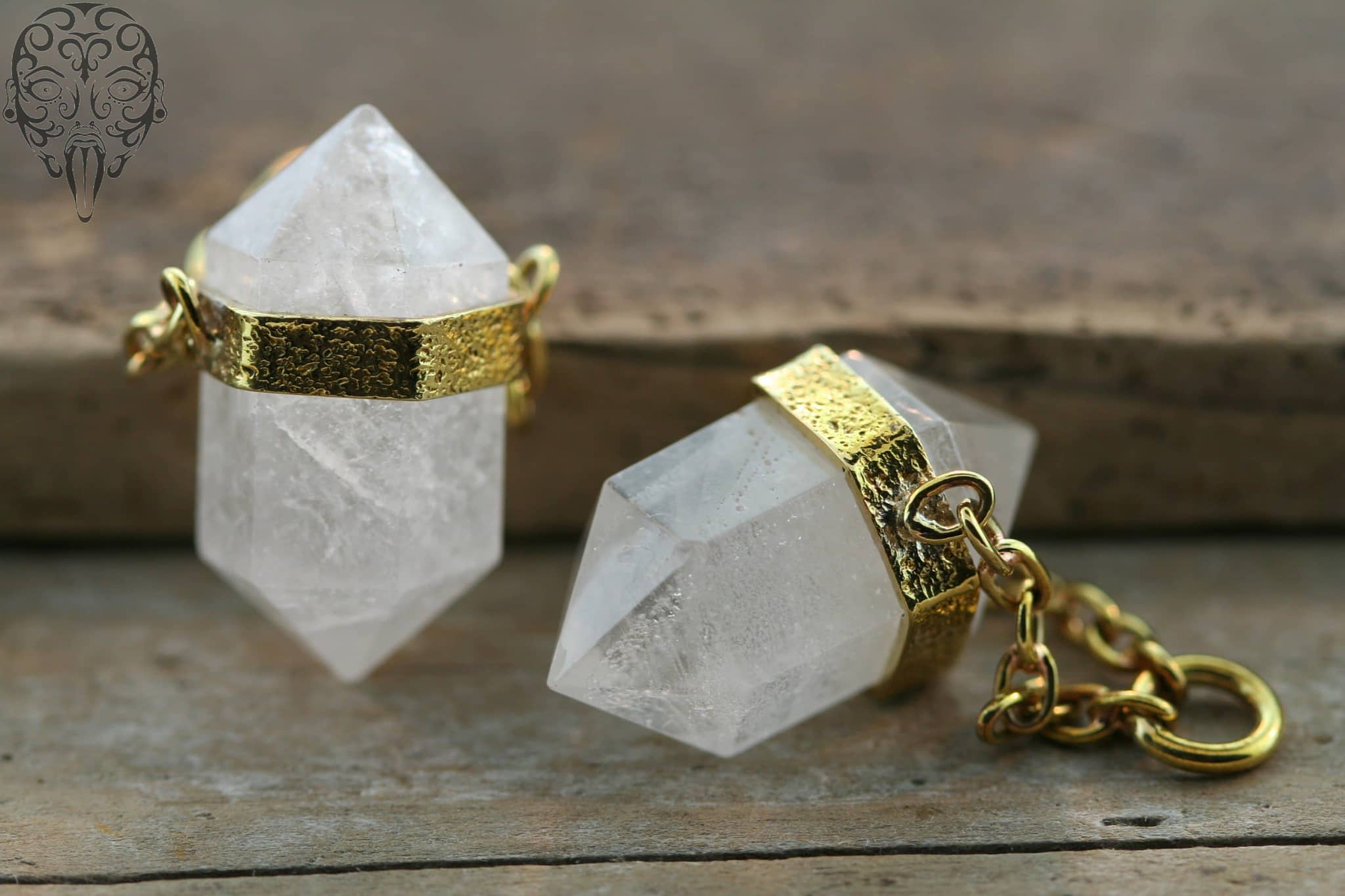 Solid Brass Crystal DT Dangles by Diablo Organics