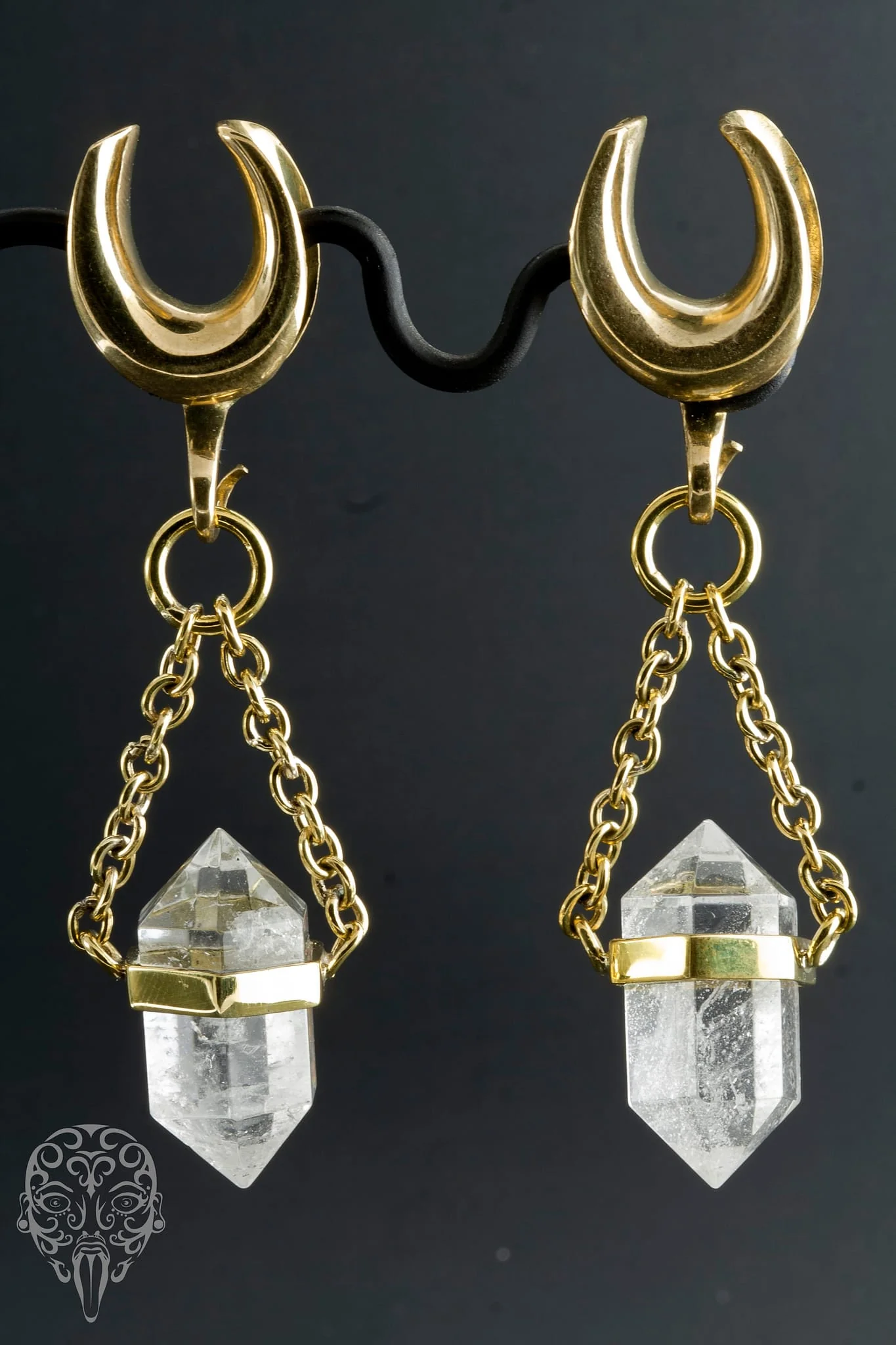Solid Brass Crystal DT Dangles by Diablo Organics - Image 2