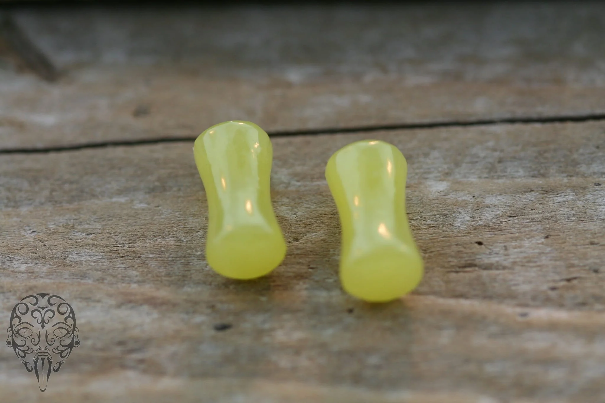 South China Jade Double Round Plugs - Image 5