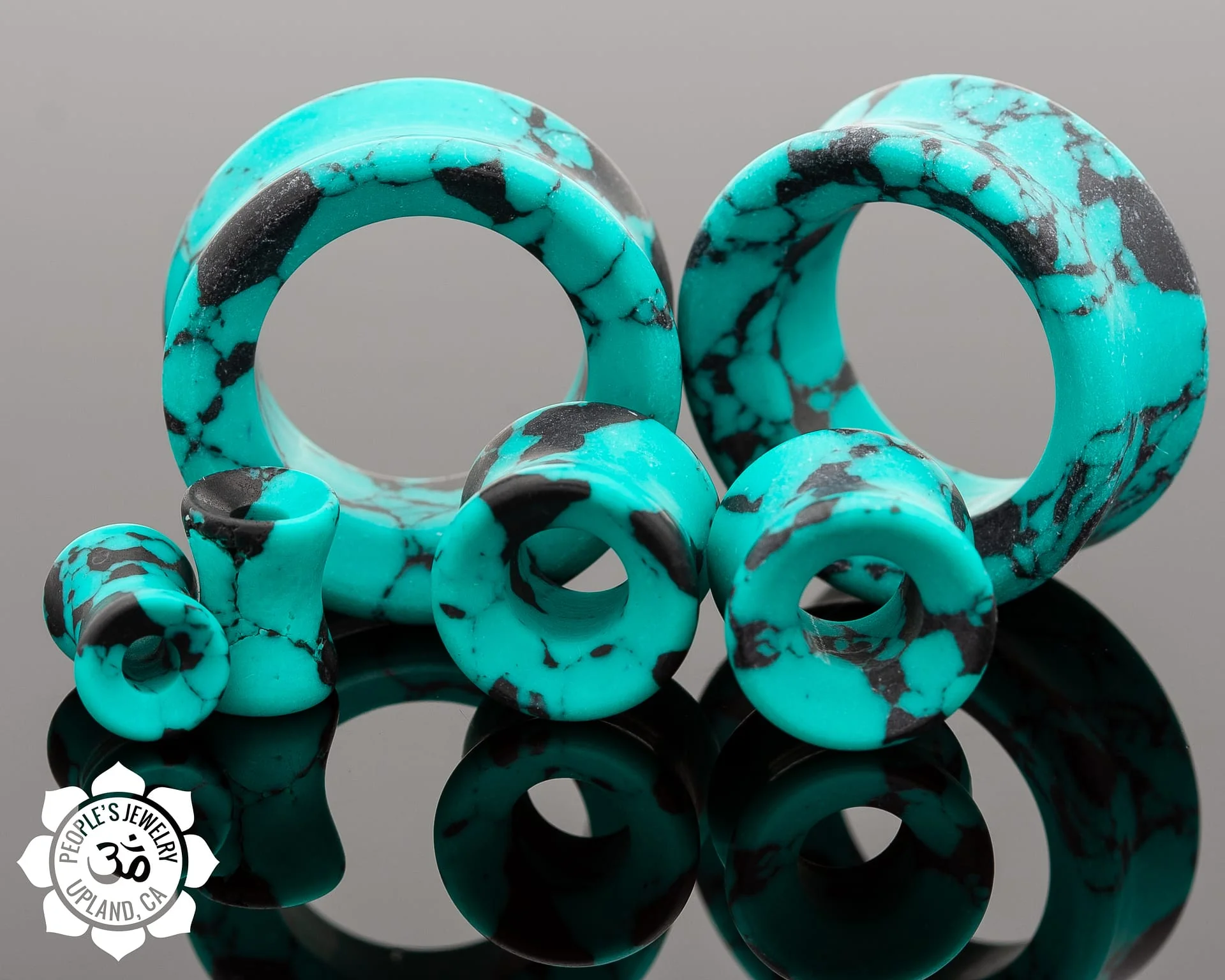 Synthetic Turquoise Eyelets by Peoples Jewelry